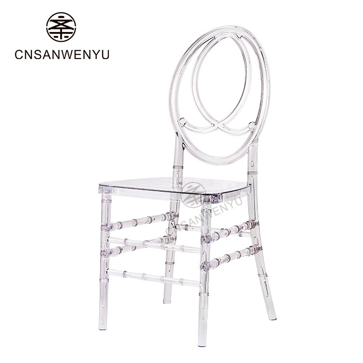 Wholesale Clear Acrylic Crystal Resin Event Phoenix Tiffany Chiavari Transparent Plastic Dining Chair For Weddings And Banquet