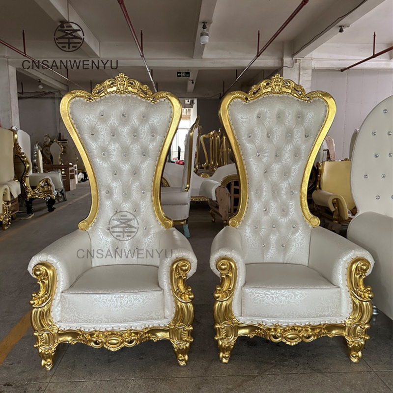 Wholesale Cheap High Back King Throne Chair For Sale Royal Gold Classic Throne Chair