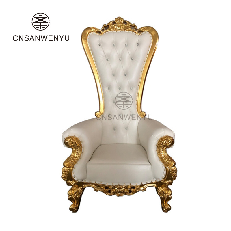 Wholesale Cheap High Back King Throne Chair For Sale Royal Gold Classic Throne Chair