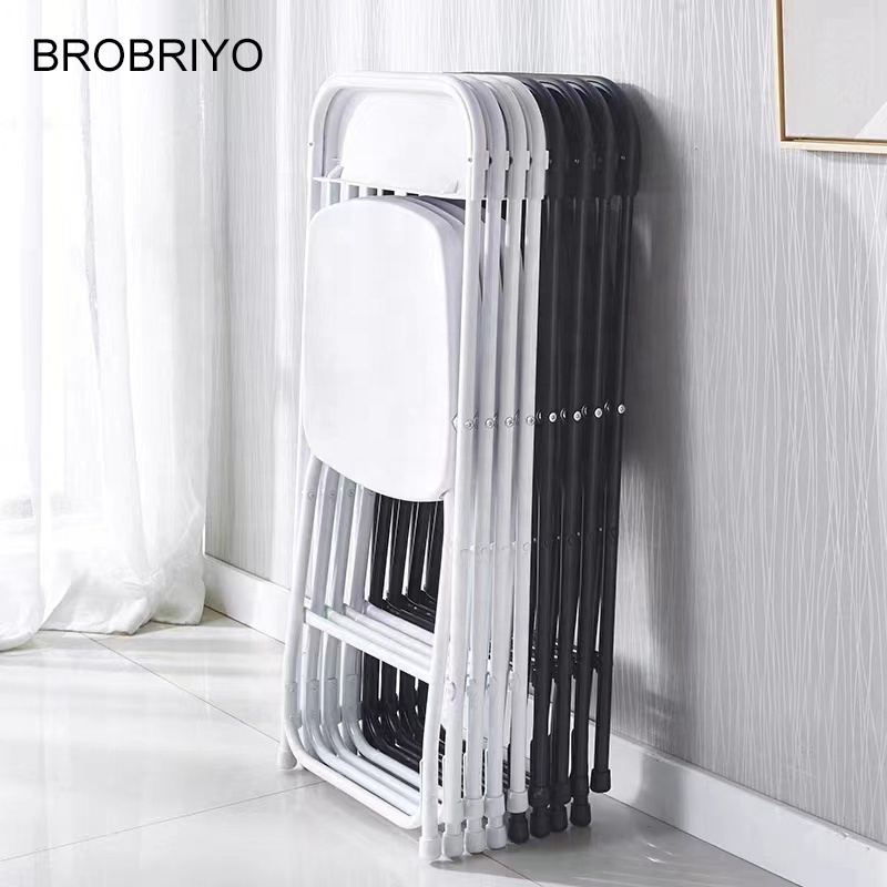 Wholesale Furniture Cheap Optional Color White Black Stackable Pp Garden Outdoor Folding Chair