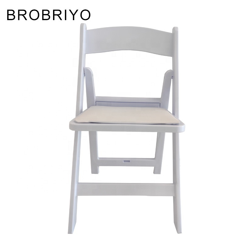 Outdoor Garden Wedding Banquet Hotel Restaurant Party White Plastic Folding Dining Chairs for Event