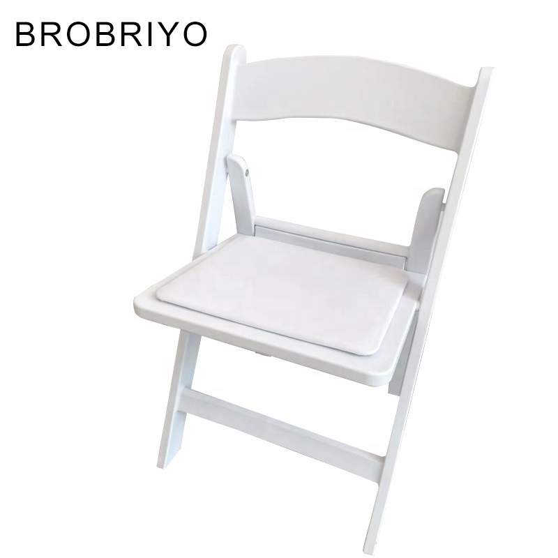 Outdoor Garden Wedding Banquet Hotel Restaurant Party White Plastic Folding Dining Chairs for Event