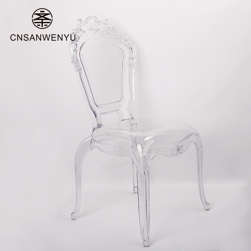 wholesale Plastic Transparent Wedding Chair For Banquet Outdoor Indoor PC throne Chair Crystal Princess Chair for event