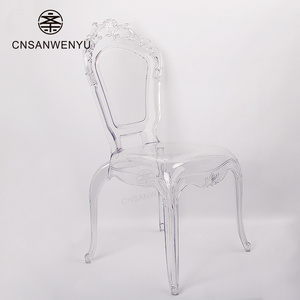 wholesale Plastic Transparent Wedding Chair For Banquet Outdoor Indoor PC throne Chair Crystal Princess Chair for event