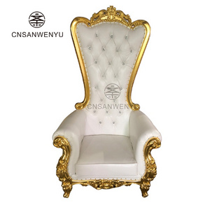 Wholesale Cheap High Back King Throne Chair For Sale Royal Gold Classic Throne Chair