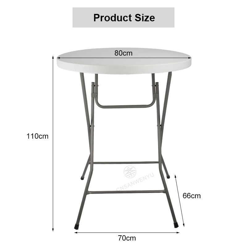 Wholesale Easy Carry Restaurant Wedding Folding Table Plastic Cocktail bar tables