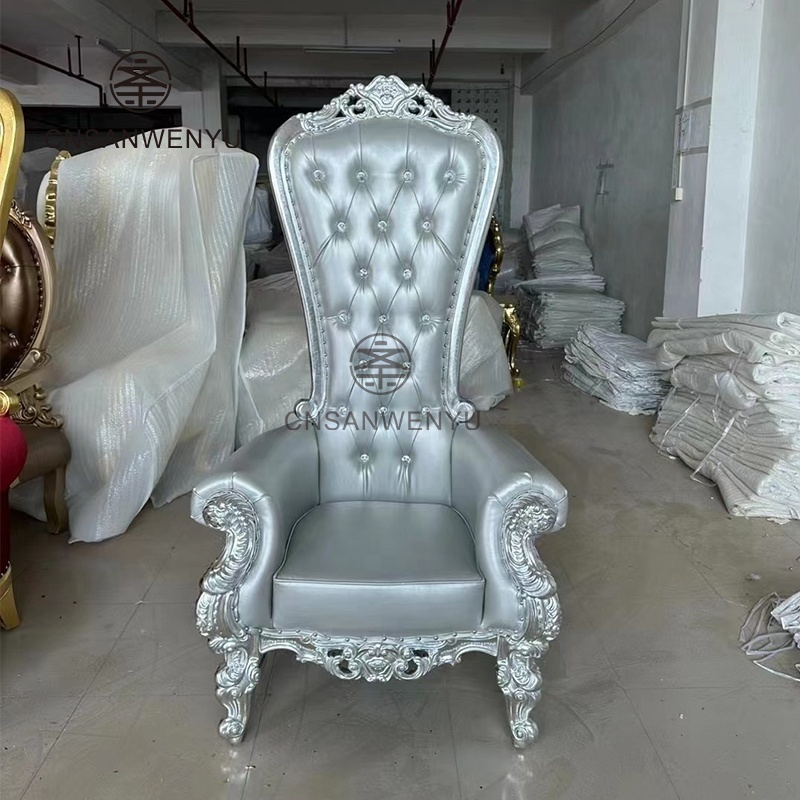 Wedding Chairs Metal Modern Wood Weeding Gold Silver High Back King White Throne Chair