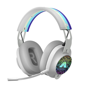 2023 New Popular DIY Headset Detachable Mic Headphone RGB Headband Headset 7.1 Stereo Digital Display with Flexible Mic Wireless