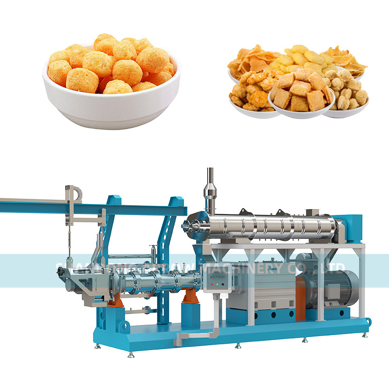 Puff Snacks Production lines and Cheese Ball Puff Snacks Food Making Extrusder  Various capacity,customize,dryer,fryer