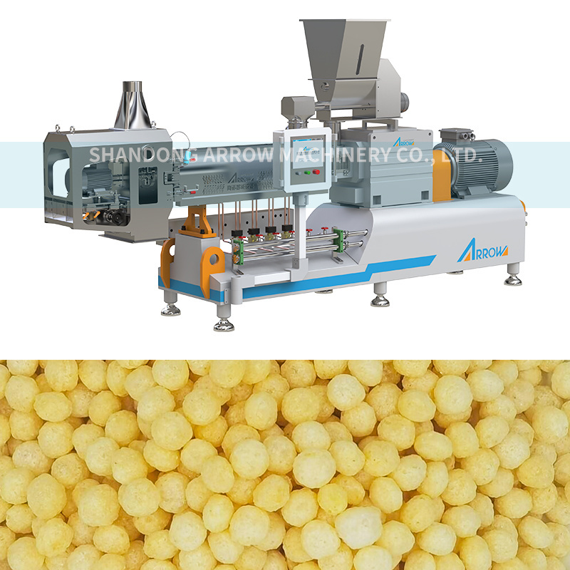 Shandong Arrow equipment professional manufacturer High fiber grain chips  process line extruded breakfast cereals  machine