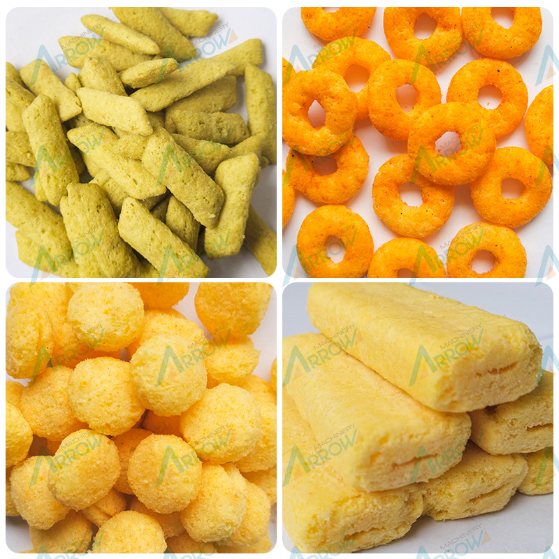 Puff Snacks Production lines and Cheese Ball Puff Snacks Food Making Extrusder  Various capacity,customize,dryer,fryer