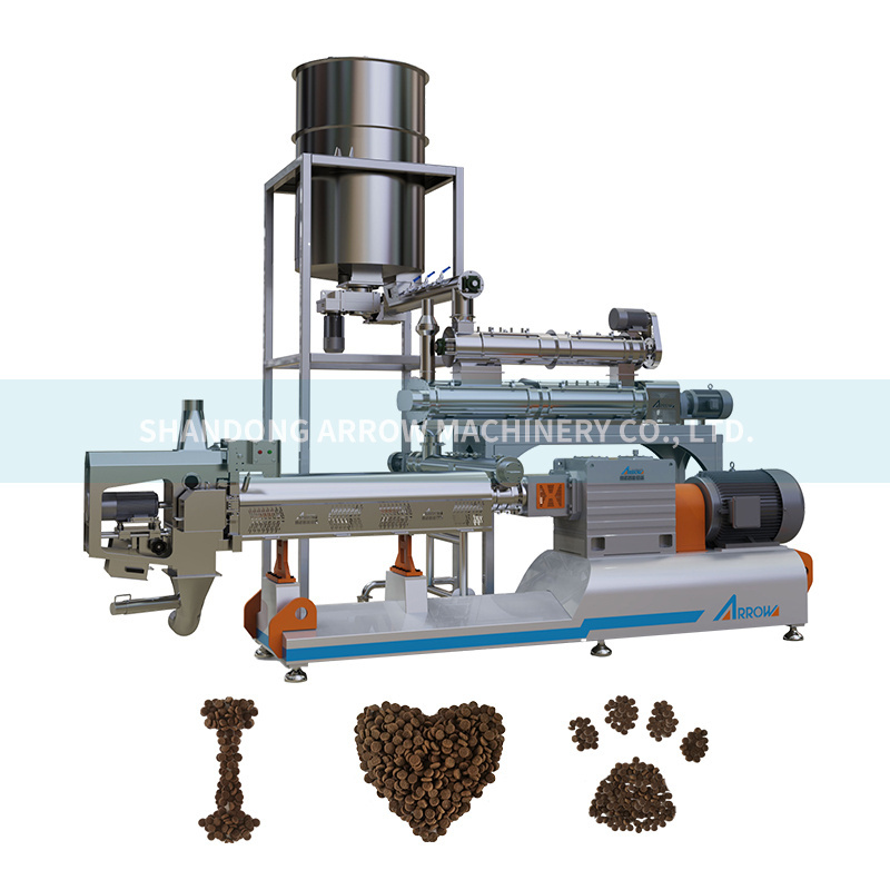 Professional Automatic Complete Pet Dogs Food Making Extruder Machine