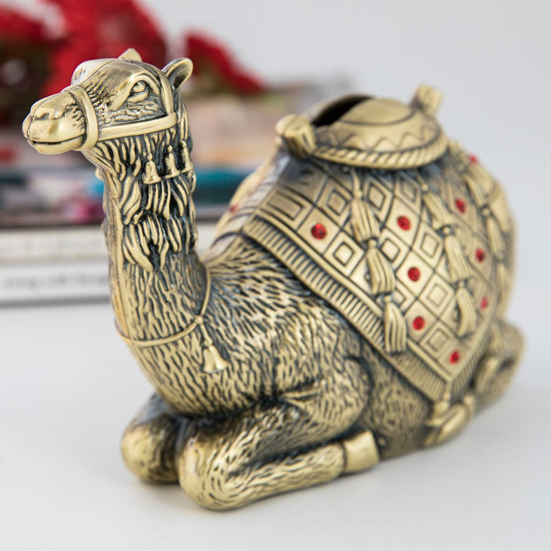 New Manufacturer'S Direct Selling Metal Handicraft Camel Piggy Bank Money Saving Box