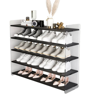 Home Acrylic Multi-Layer Shoe Rack Transparent Display Organizer for Efficient Shoe Storage in Entrance Foyer