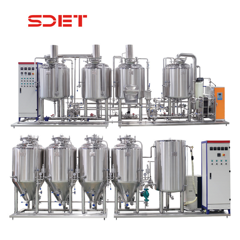 Four Vessel Nano Brewery 200 L Micro Brewing Equipment Bar Used 200l Brewery Equipment for Sale Beer Brewing and Fermenting