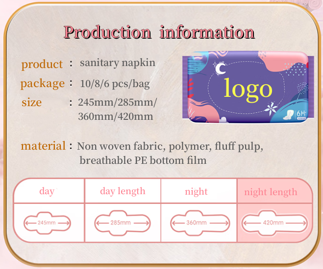 wholesale women sleep hygiene products disposable organic cotton women menstrual pads  organic biodegradable sanitary napkin