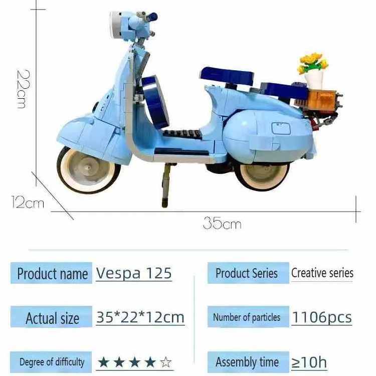 Wholesale Hot Style for Wesberg Vespa 125 Scooter MODEL 23001 Building Block Sets Toys