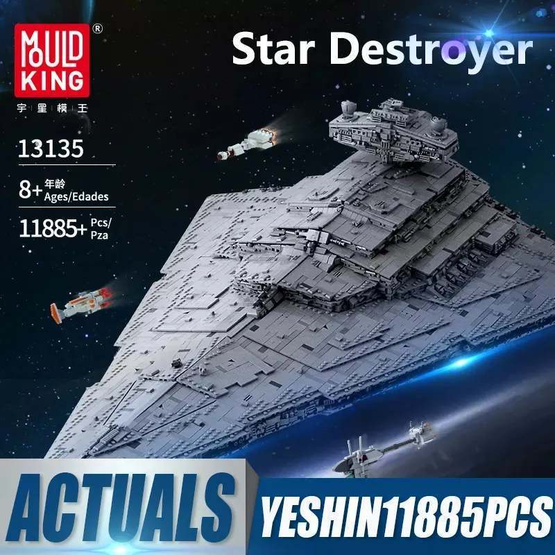 Hot sale Mould king 13135 bricks Imperial Star Destroyer Toys Plastic wars Technic Building Blocks Toy Set for kids