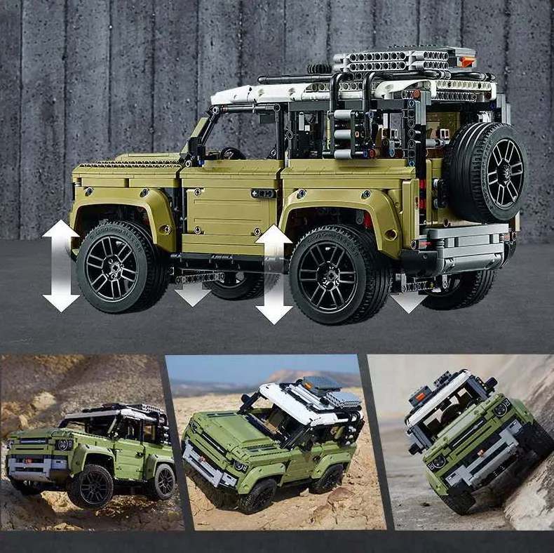 93018 Land Rover Defender is compatible car children's building blocks SUV children's building model