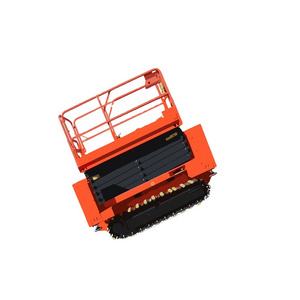 8 meter crawler-type electric scissor lift high-altitude billboard repair rough road aerial work platform