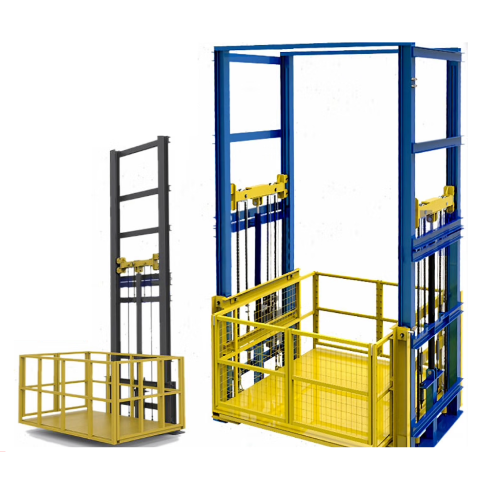 electric industrial rail warehouse cargo lift hydraulic electric lift platform for sale vertical electric  lift platform table