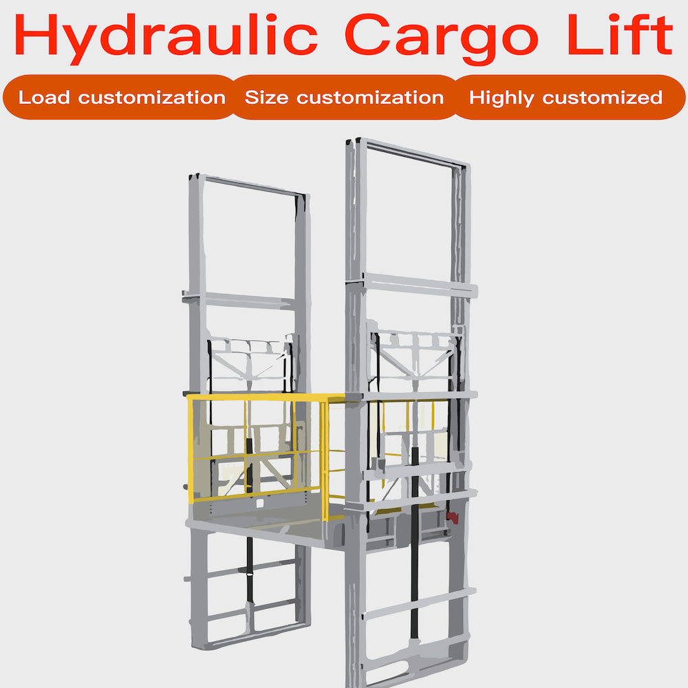 electric industrial rail warehouse cargo lift hydraulic electric lift platform for sale vertical electric  lift platform table