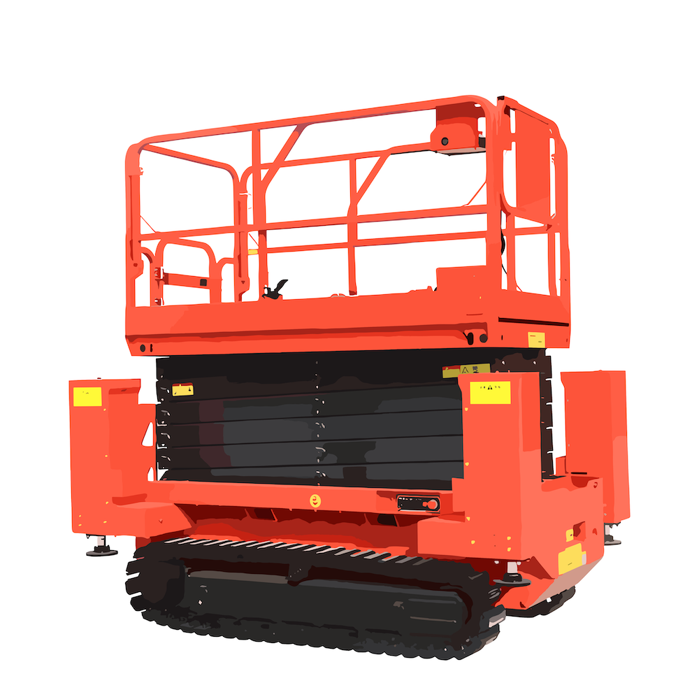 New all-terrain electric self-propelled scissor crawler lift