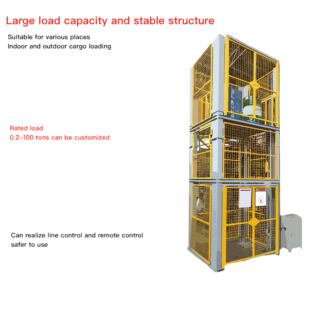 electric industrial rail warehouse cargo lift hydraulic electric lift platform for sale vertical electric  lift platform table