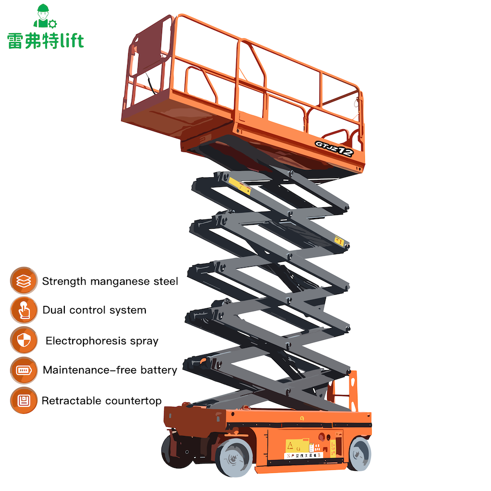 6m hydraulic scaffolding 12m lifting automatic high-security operation stable full electric scissor lift with CE certificated