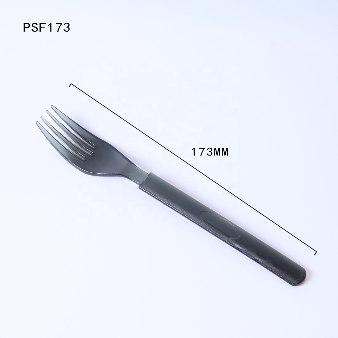 Disposable plastic ice cream scoop thickened transparent knife and fork spoon frosted handle fork