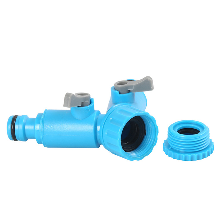 Handle plastic for agriculture drip irrigation garden hose connector to ball valve 2 way valve