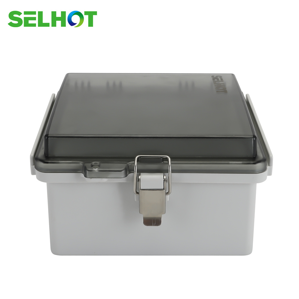 SELHOT ABS Plastic enclosure project case power ip66 sealed stainless steel clear cover Hinged Box plastic box junction box