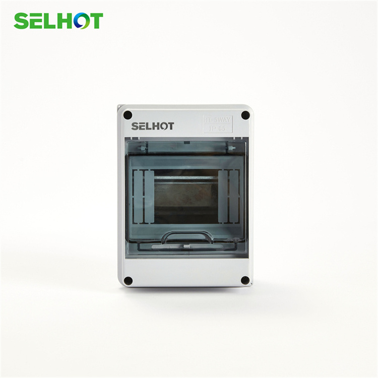 SELHOT  new ip65 plastic waterproof electrical junction box ac distribution box solar Electrical 5 Modules with bus bar