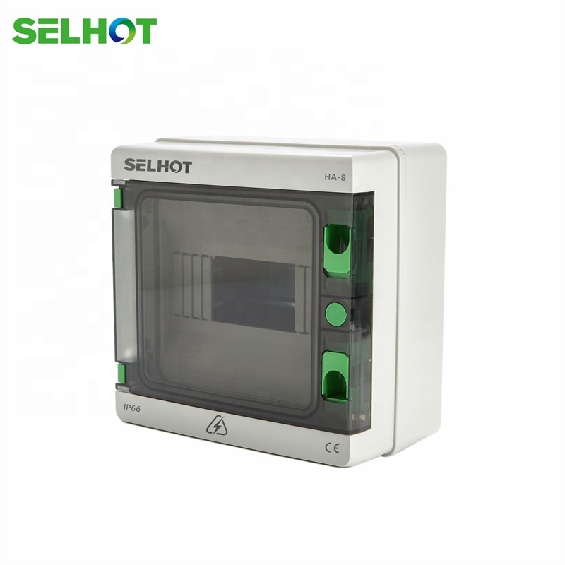 SELHOT HA-4 factory ip65 outdoor waterproof 4 ways PV Power Solar System AC/DC circuit breaker distribution box