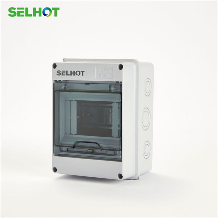 SELHOT  new ip65 plastic waterproof electrical junction box ac distribution box solar Electrical 5 Modules with bus bar