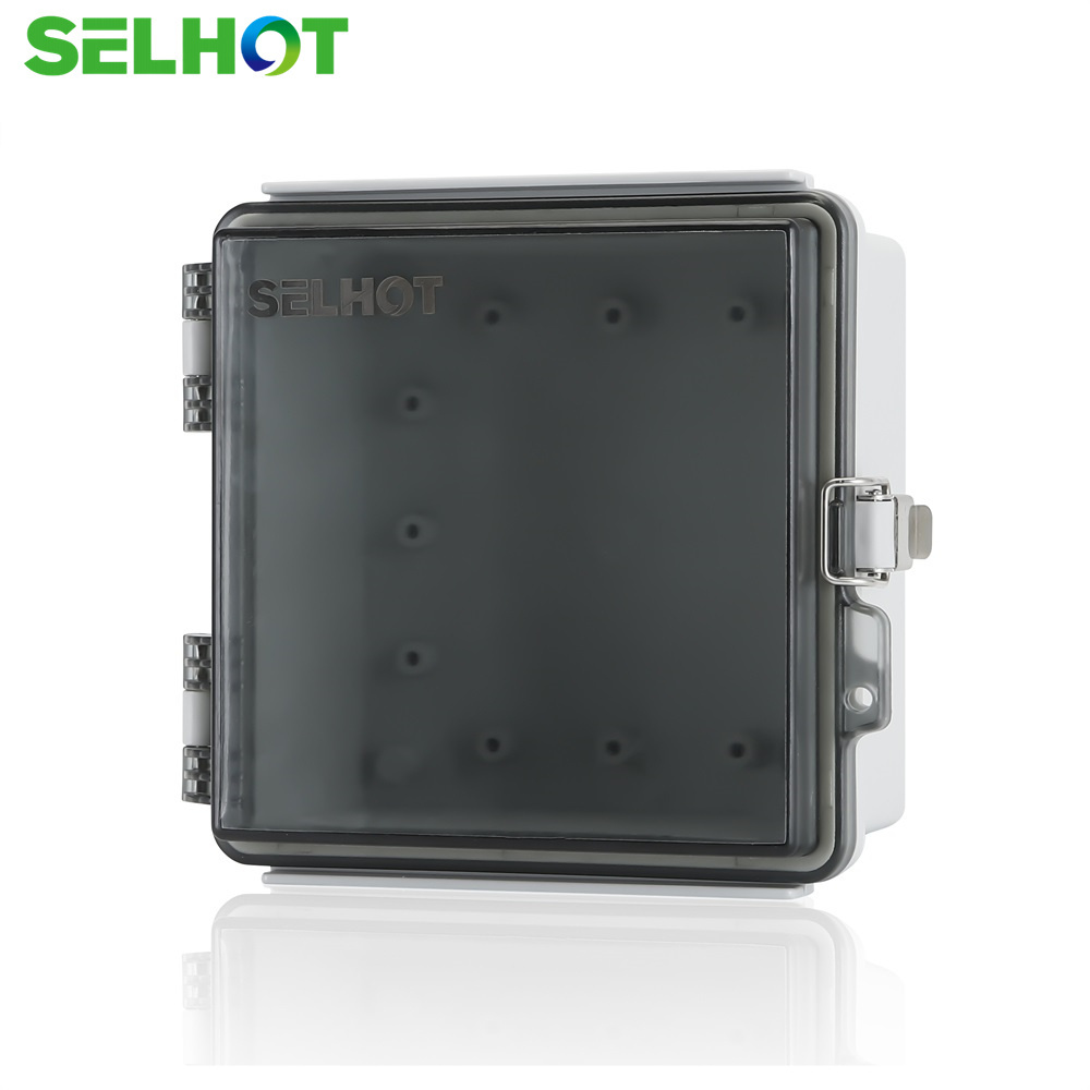 SELHOT ABS Plastic enclosure project case power ip66 sealed stainless steel clear cover Hinged Box plastic box junction box