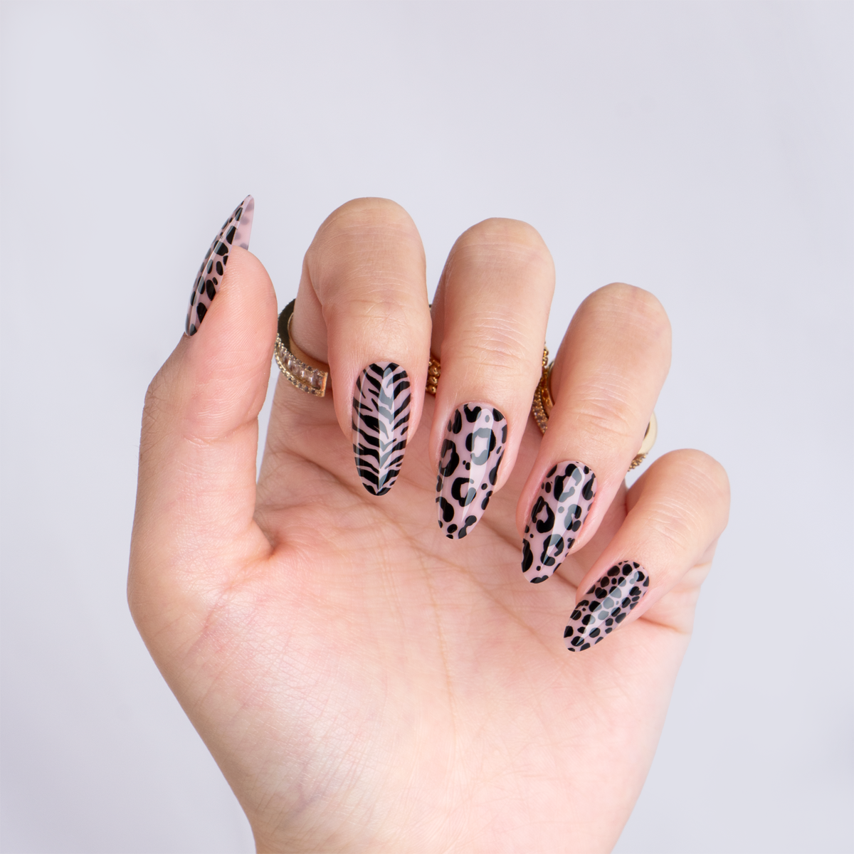 Senboma Professional Glue On Nails Black And White Acrylic Nails Kiss Nails Kits