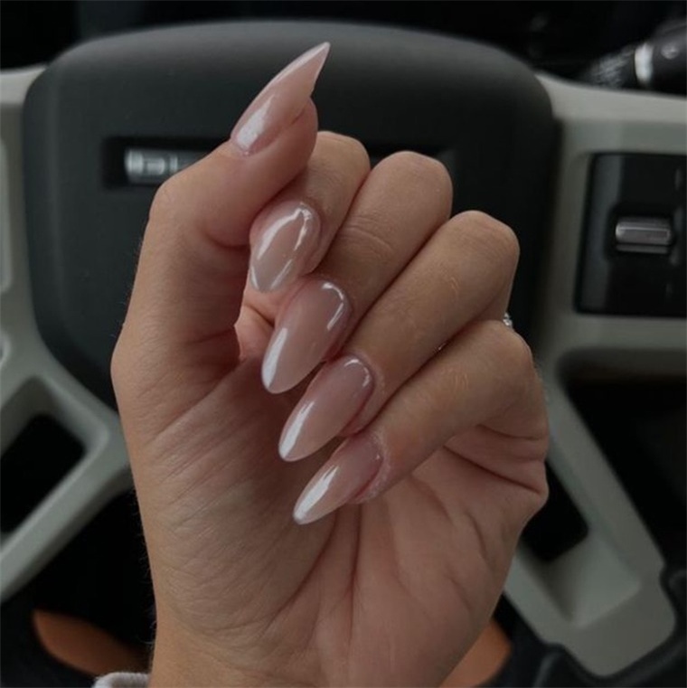 Coffin Acrylic Nails Pink Clear French Acrylic Nails False Nails For Wide Fingers