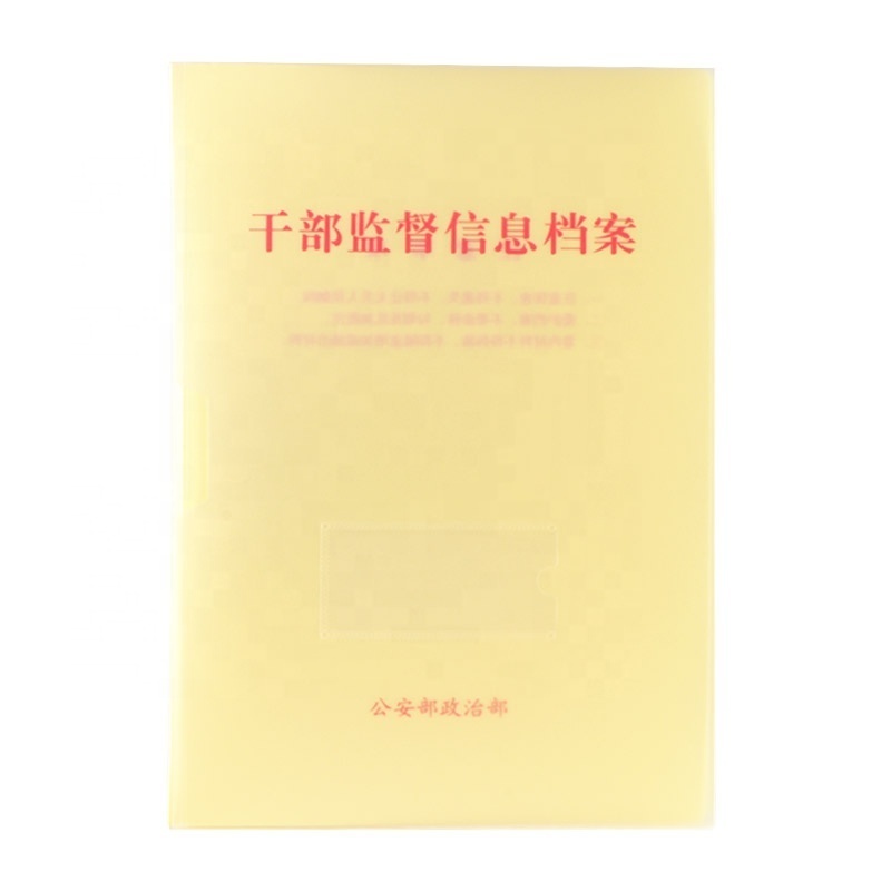 Government Customized Office Work A4 Size Plastic PP File Folder Binder