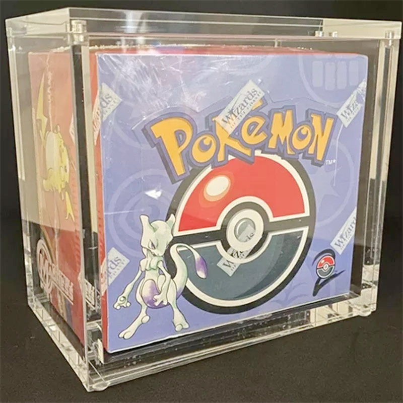 custom trading card acrylic display case Wholesale clear acrylic poke storage display box with lids clear acrylic display case