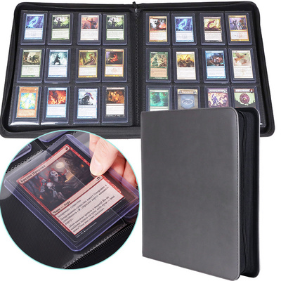 Trading Card Album 12 Pockets Game Leather Tcg MTG Yu-Gi-Oh Top loader Binders PU Folder Toploader Binder