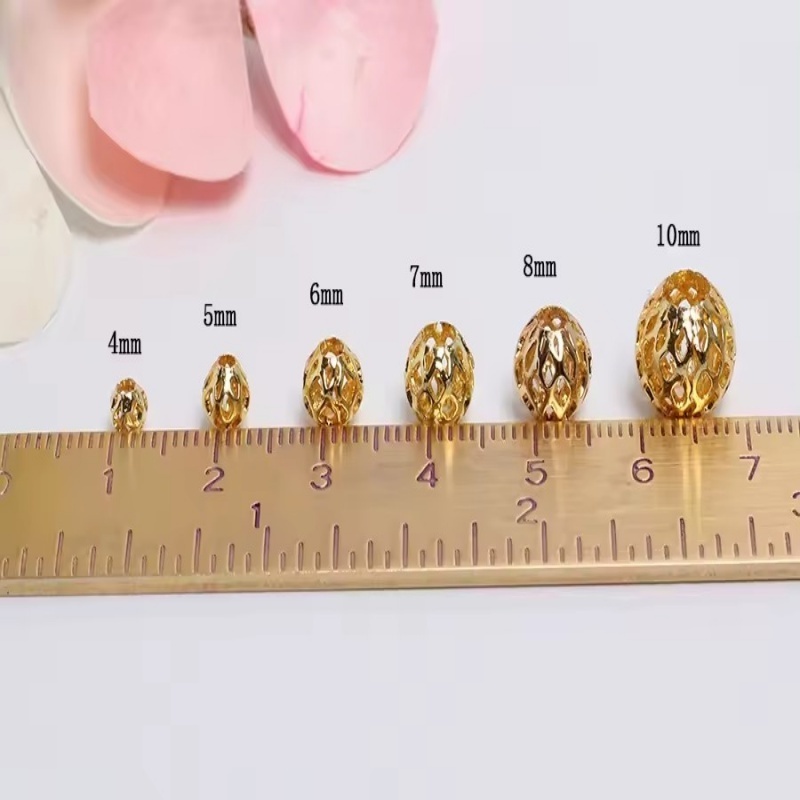 4MM-12MM Skeleton Balls 14k Gold Filled Spacer Beads Handmade Beading Jewelry Accessories Loose Beads Wholesale