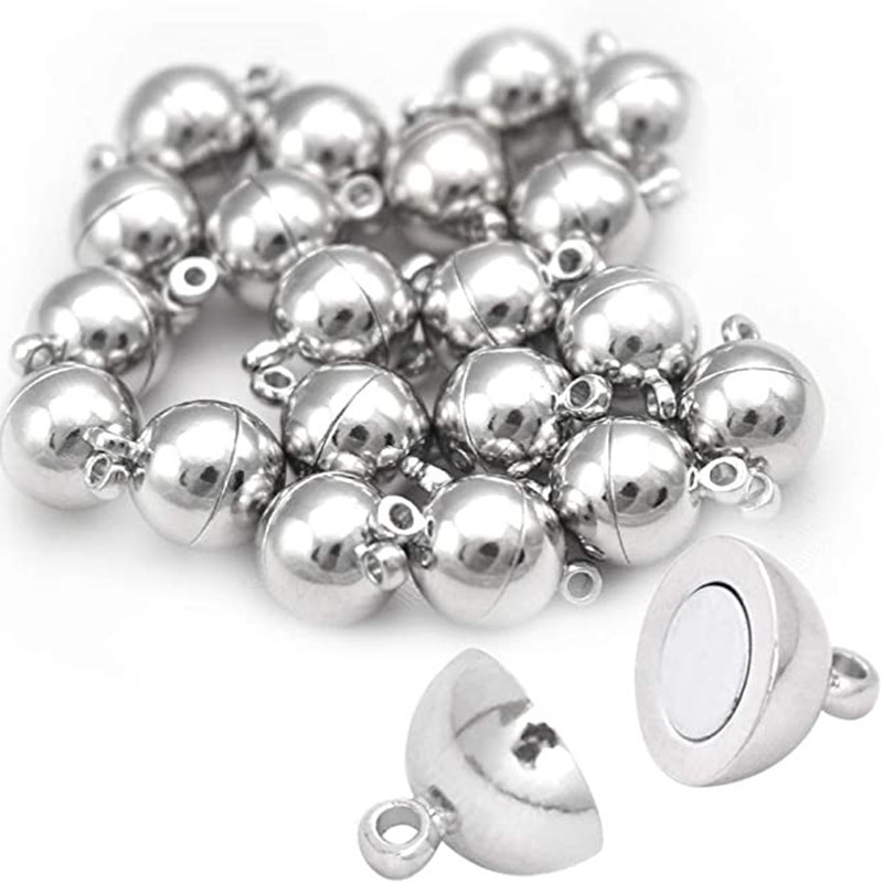 High Quality Stainless Steel Round Ball Clasps for Bracelet Necklace Making