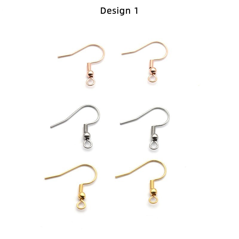 DIY Stainless Steel Earring Hook Chunky Women 18K Gold Plated Hoop Earrings Jewelry Accessories