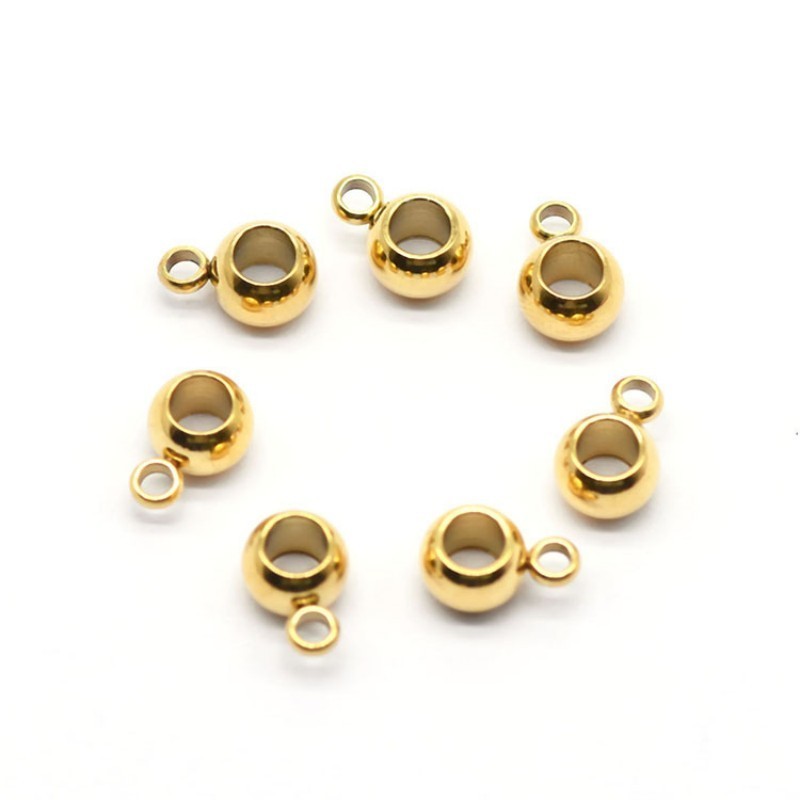 High Polish Ball Stainless Steel Round Loose Spacer Beads Weld Jump Ring Jewelry Findings Connecting beads