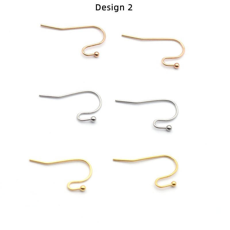 DIY Stainless Steel Earring Hook Chunky Women 18K Gold Plated Hoop Earrings Jewelry Accessories