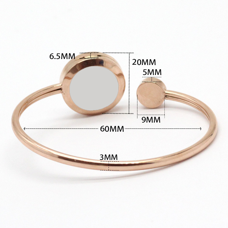 Fashion Flower Design Czech Drill Rose Gold Plated 316L Stainless Steel Essential Oil Locket Bracelet Bangle Wholesale