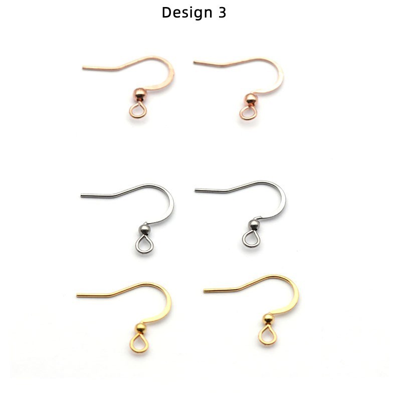 DIY Stainless Steel Earring Hook Chunky Women 18K Gold Plated Hoop Earrings Jewelry Accessories