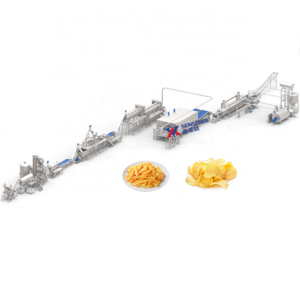 Fully frozen french fries line potato chips line and automatic potato chips making machine price