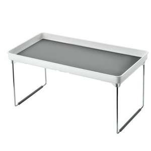 SA-8497 Plastic folding steel foot plastic shelf